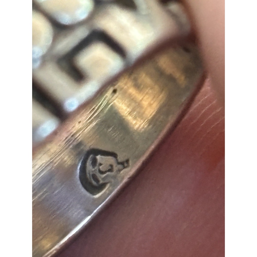 VINTAGE 925 STERLING SILVER BAND RING SIZE 9 RARE MEXICO - Picture 4 of 8